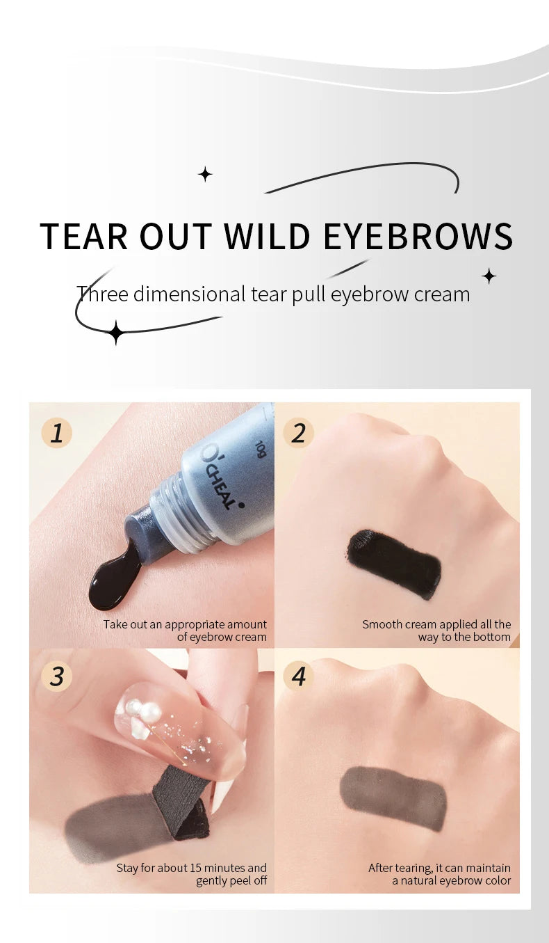 O'CHEAL 3D Tear Off Eyebrow Cream Waterproof Tint Gel