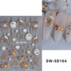 3D Christmas Cartoon Nail Art Stickers