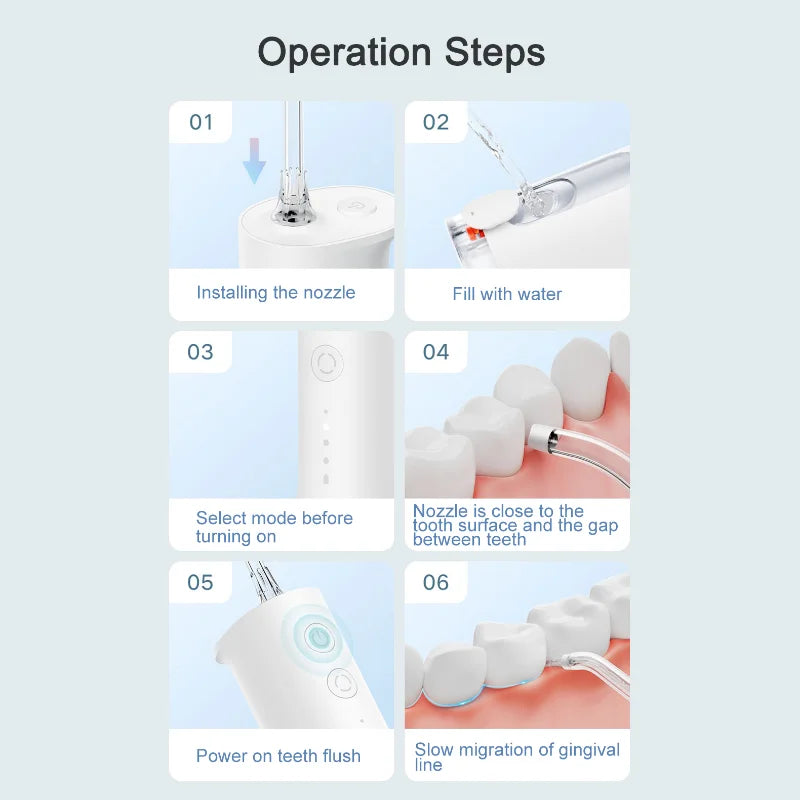 Mijia F300 Electric Oral Irrigator Portable Water Flosser Teeth Cleaner - 6