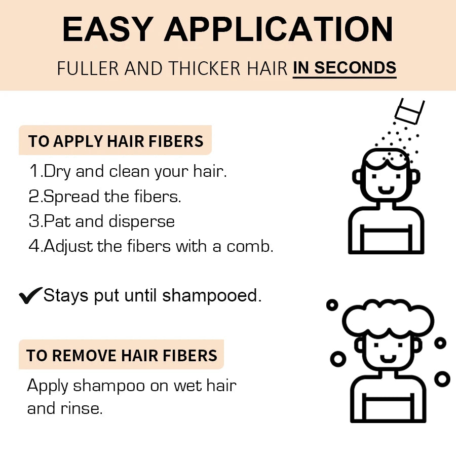 Hair Building Fibers Powder 27.5g for Thickening Thinning Hair