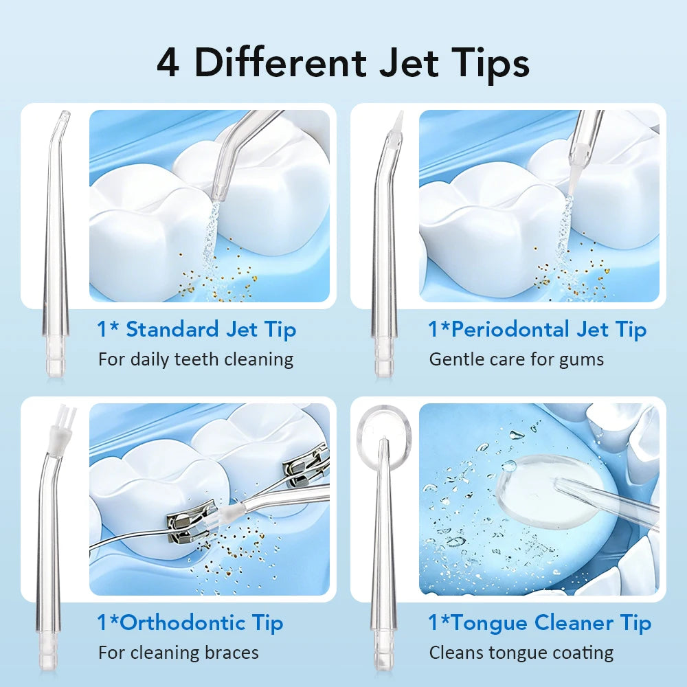 Portable Cordless Water Flosser for Teeth Cleaning - 6
