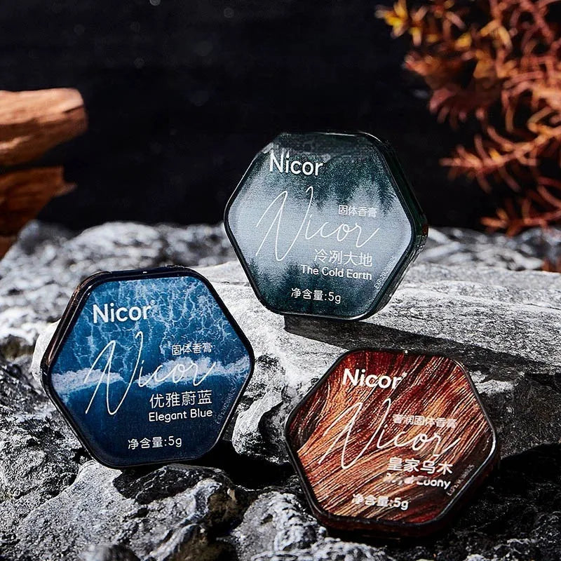 Nicor Solid Cologne Balm Long Lasting Portable Men Fragrance Perfume - 5