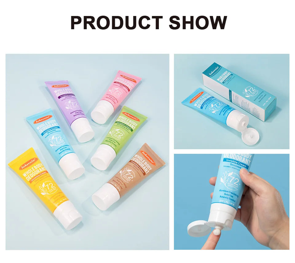 Long-Lasting Invisible Whole Body Deodorant Cream
