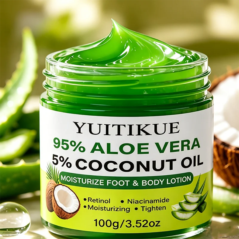 YUITIKUE Aloe Vera and Coconut Oil Moisturizing Body Gel Cream