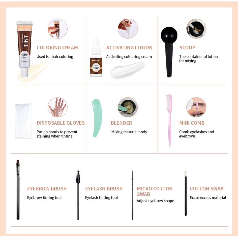 Professional Eyelash and Eyebrow Tinting Kit