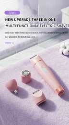 3-in-1 Waterproof Electric Hair Trimmer for Women