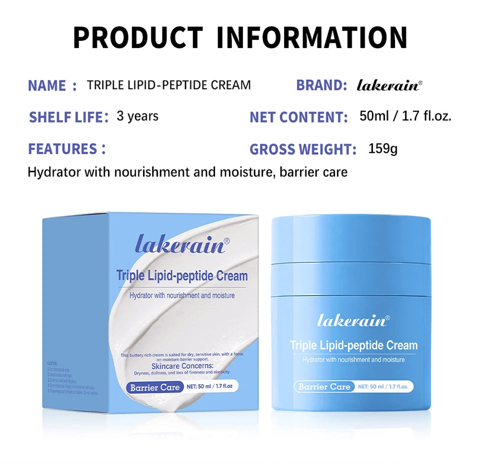Triple Lipid Peptide Moisturizing Face Cream for Dry Sensitive Skin - 18
