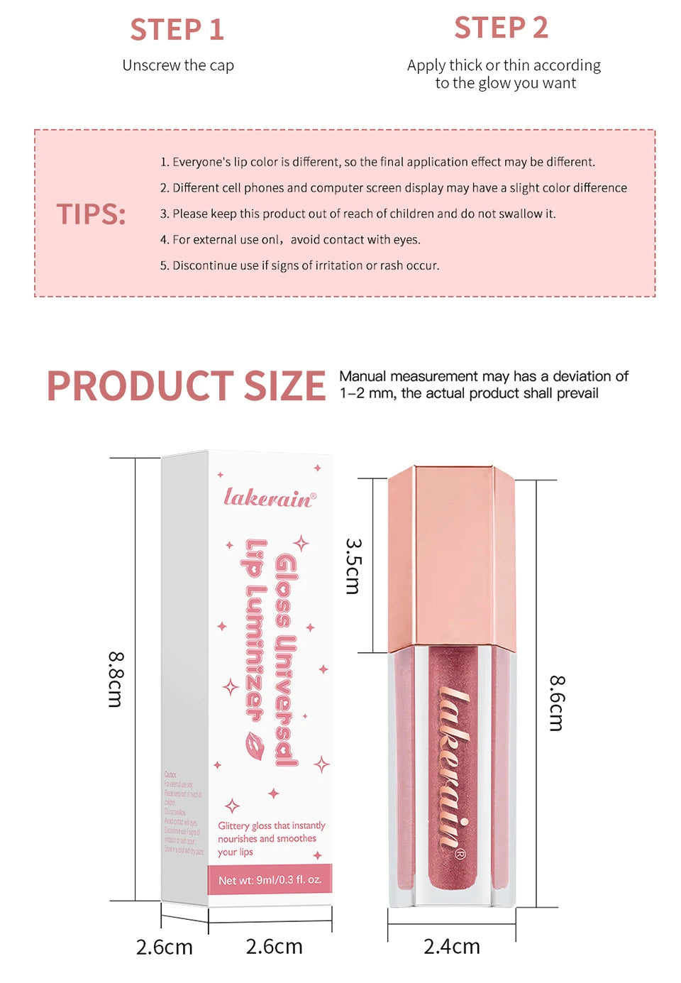 Shimmering Moisturizing Lip Gloss for Plump and Hydrated Lips - 15