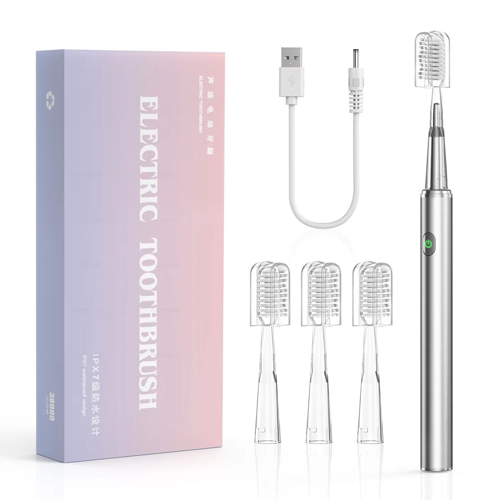 Rechargeable Sonic Electric Toothbrush with 4 Replacement Heads