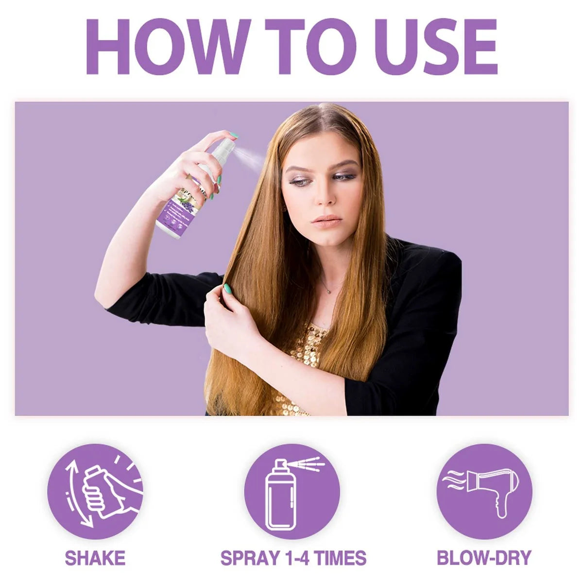 Goiple Lavender Curl Hair Care Set Leave In Conditioner Heat Protectant