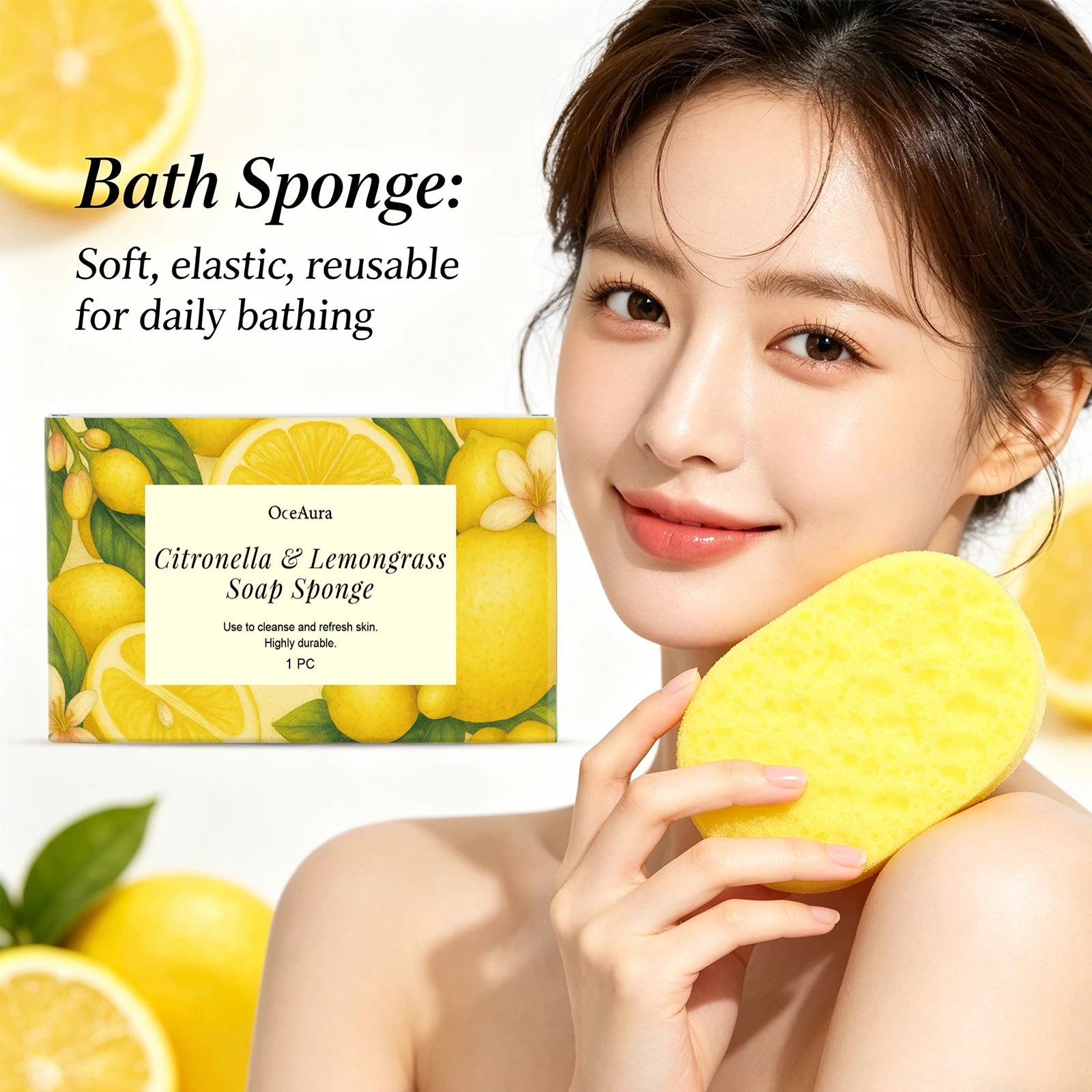 Exfoliating Bath Sponge for Daily Body Cleansing and Skin Refreshing - 4