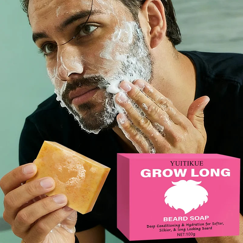 YUITIKUE Beard Growth Soap 100g Deep Cleansing and Conditioning Bar