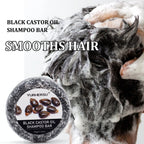 Yurhersu Black Castor Oil Shampoo Bar 2-in-1 Hair Cleanser 60g