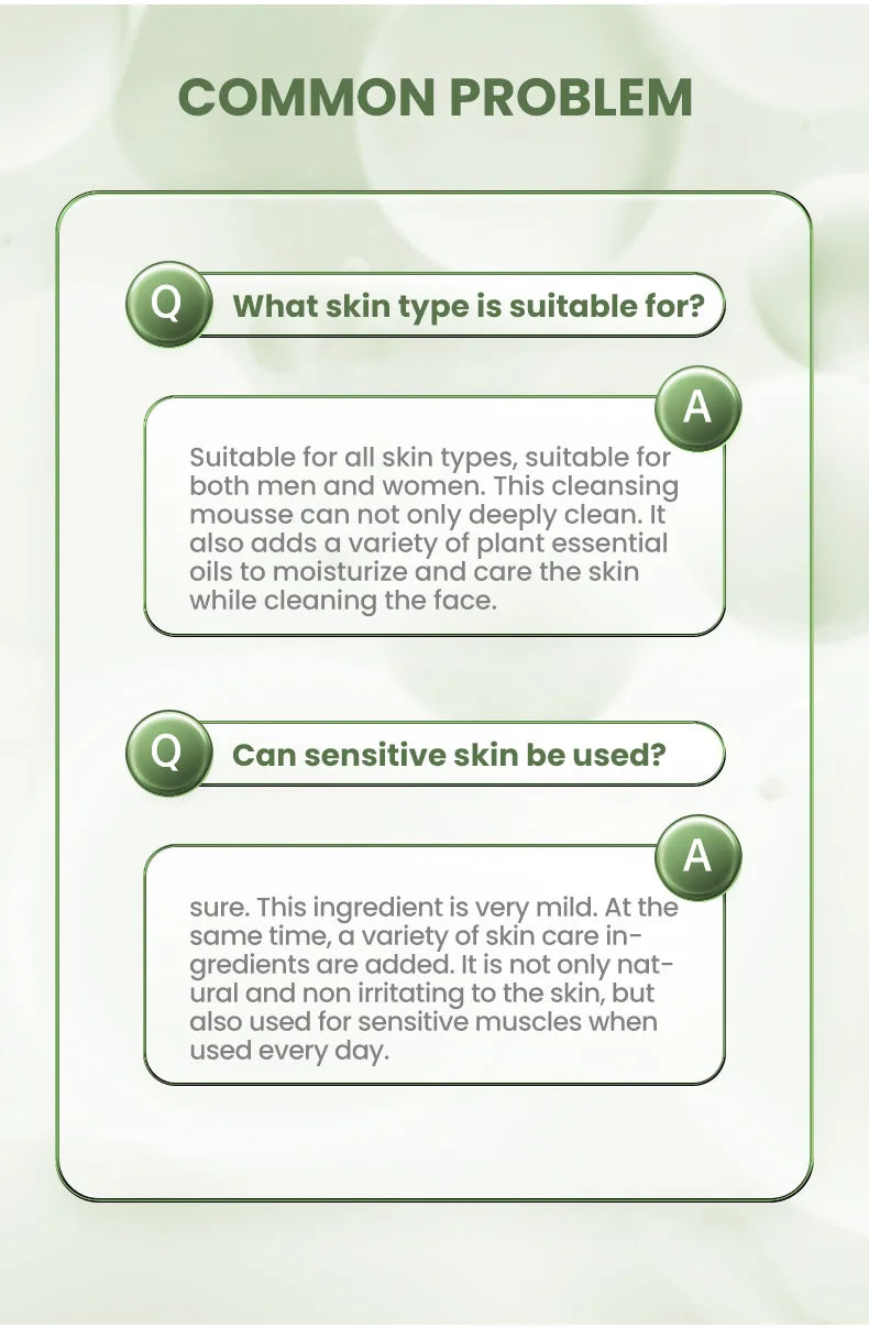 Amino Acid Facial Cleansing Mousse Deep Pore Foam Wash and Makeup Remover - 14