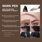 Multi-Fork Liquid Eyebrow Pen for Natural Microblading Effect