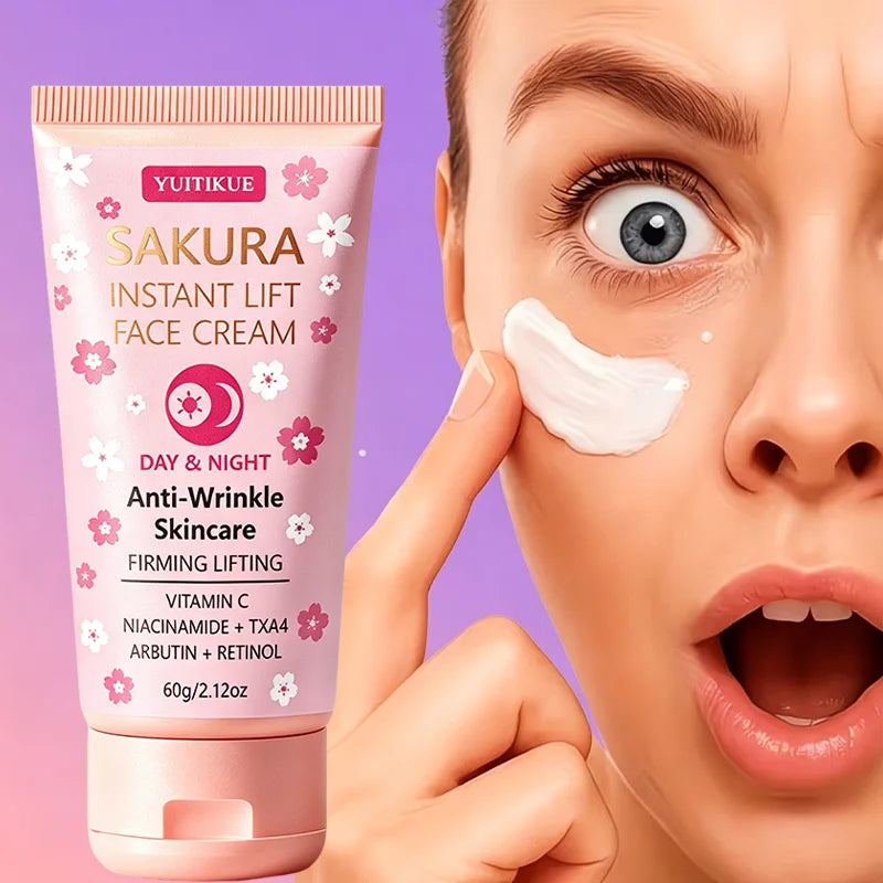 YUITIKUE Sakura Anti Wrinkle Face Cream Firming Moisturizer 60g