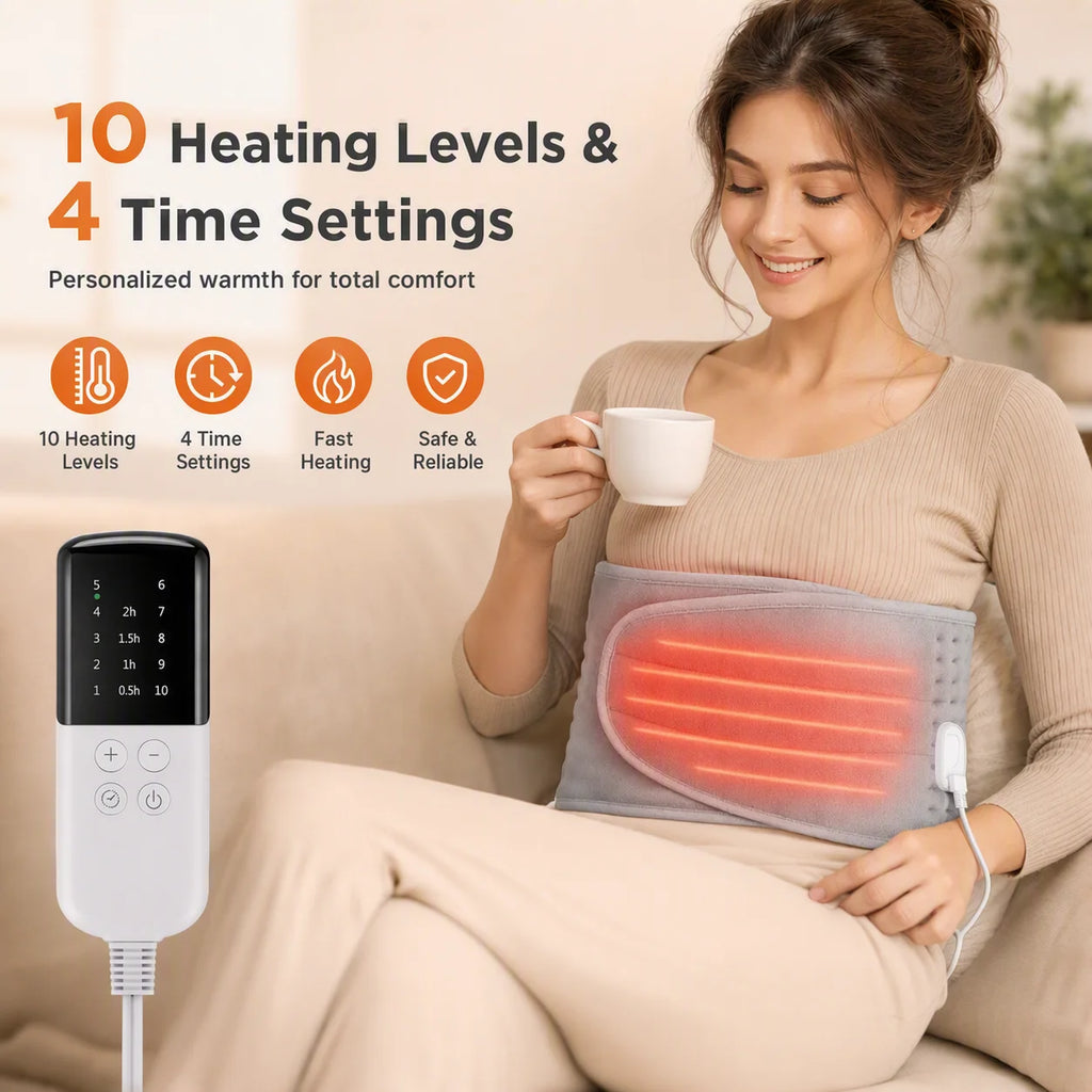 Electric Heated Waist Wrap with Hand Pockets