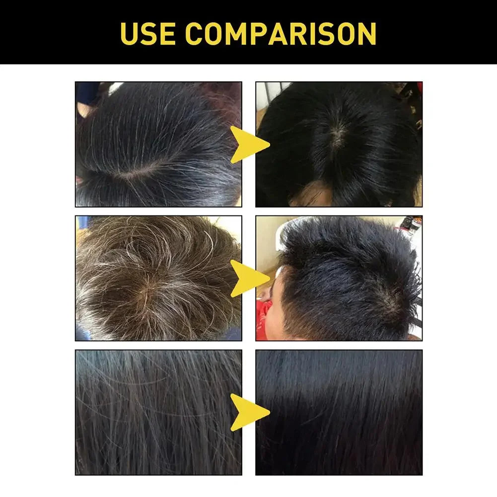 3 in 1 Natural Herbal Hair Dye Shampoo for Grey Hair Coverage 100ml