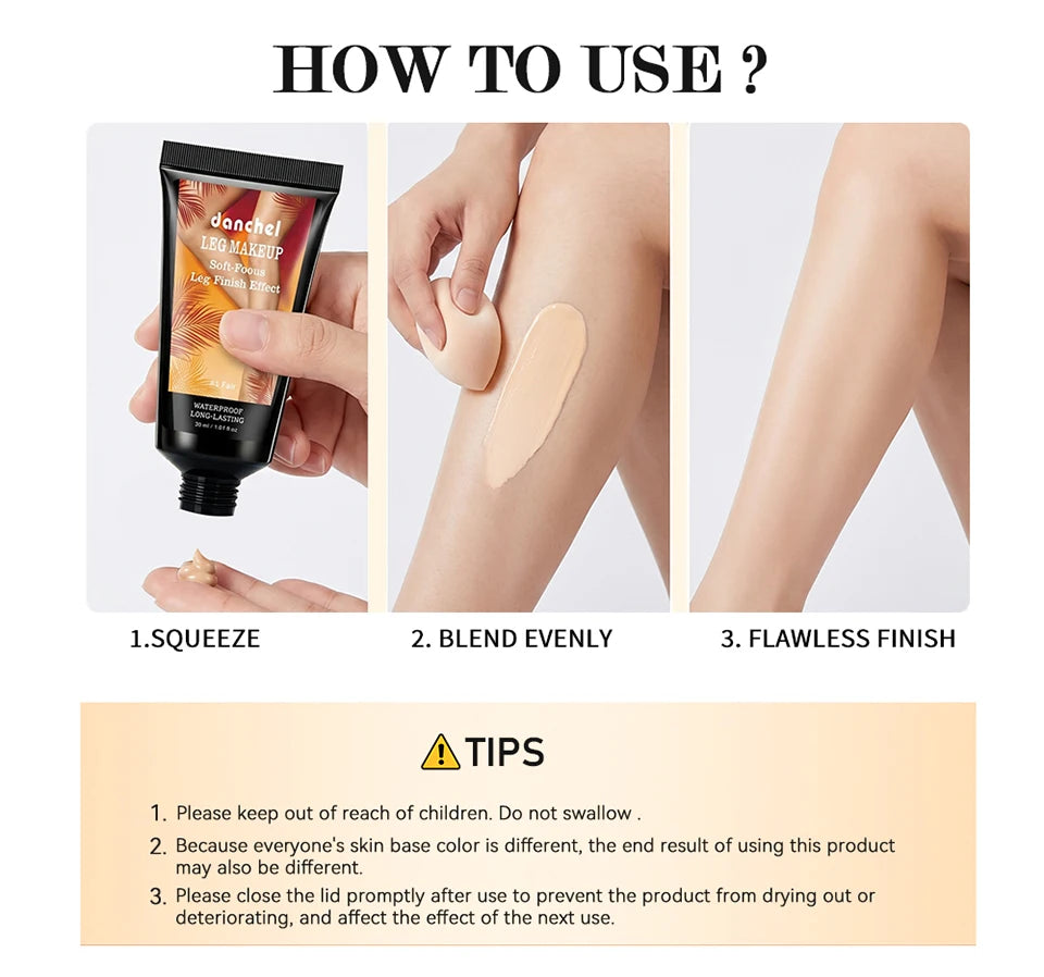 Waterproof Leg Foundation Body Concealer - 15