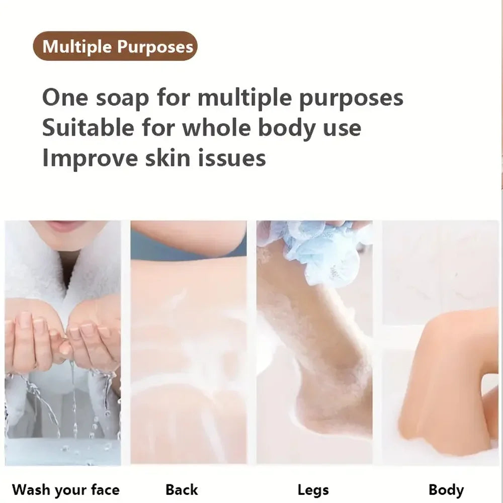 Handmade Sandalwood Soap Deep Cleansing Moisturizing Skin Brightening Bar