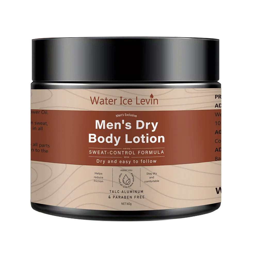 Water Ice Levin Men Dry Body Lotion Sweat Control Moisturizing Cream