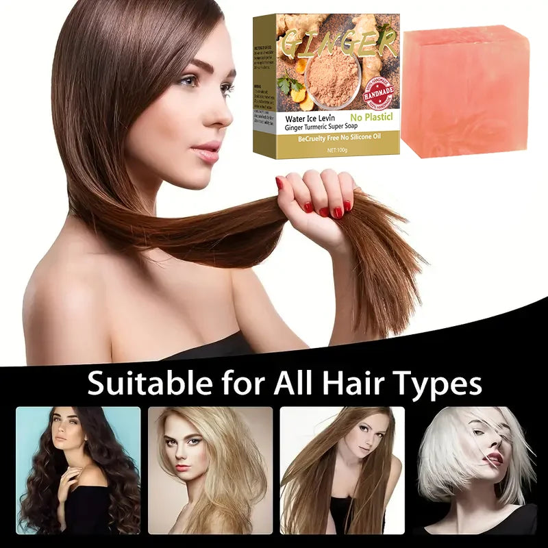 Ginger Turmeric Shampoo Soap Bar for Hair and Body