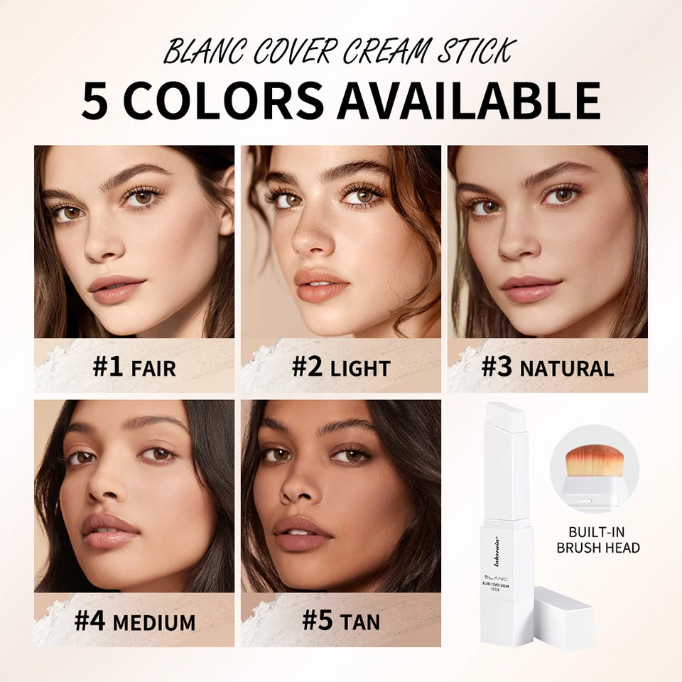 Dual-Ended Waterproof Foundation Stick with Built-in Brush - 8