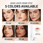 Dual-Ended Waterproof Foundation Stick with Built-in Brush