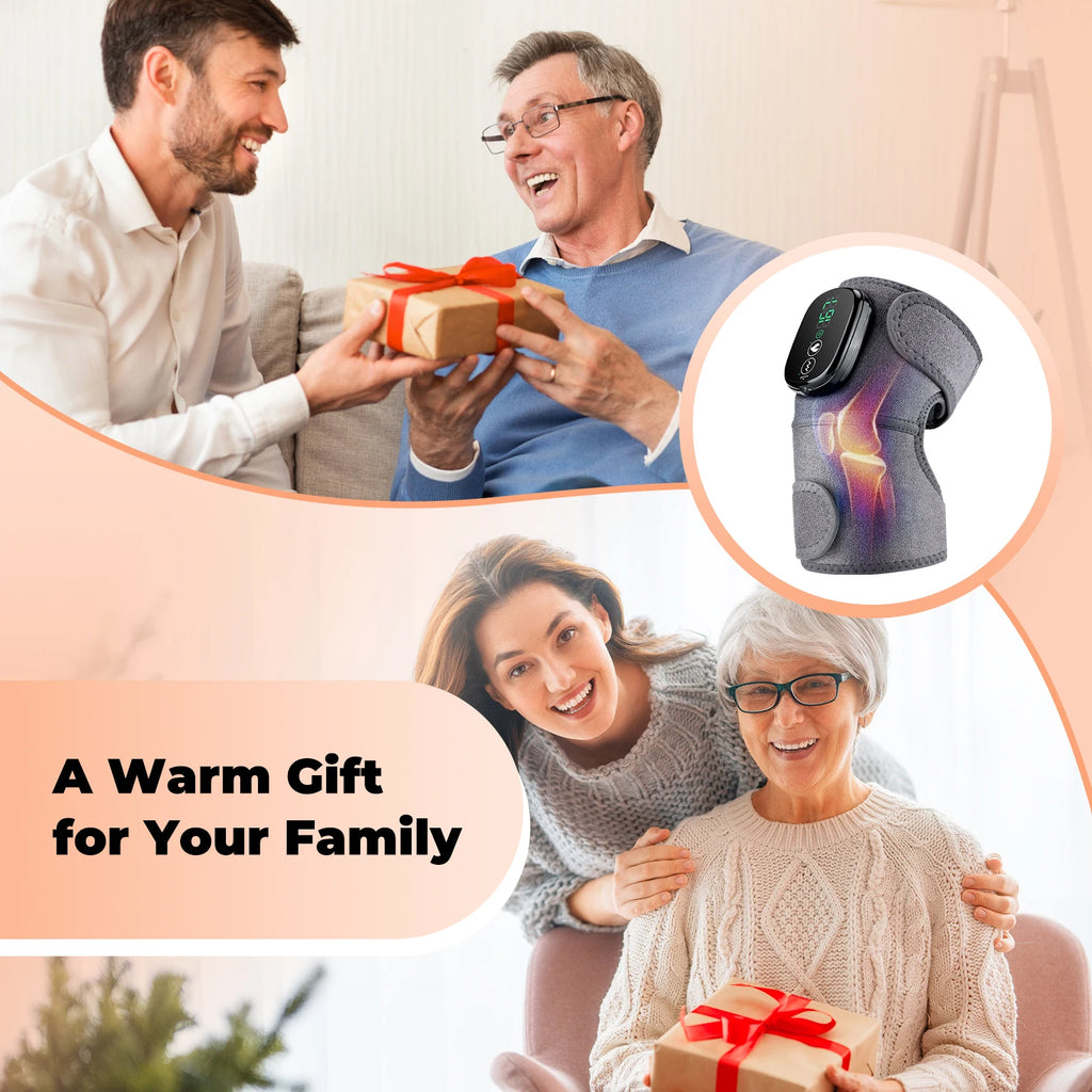 Cordless Heated Knee Massager with Vibration Therapy