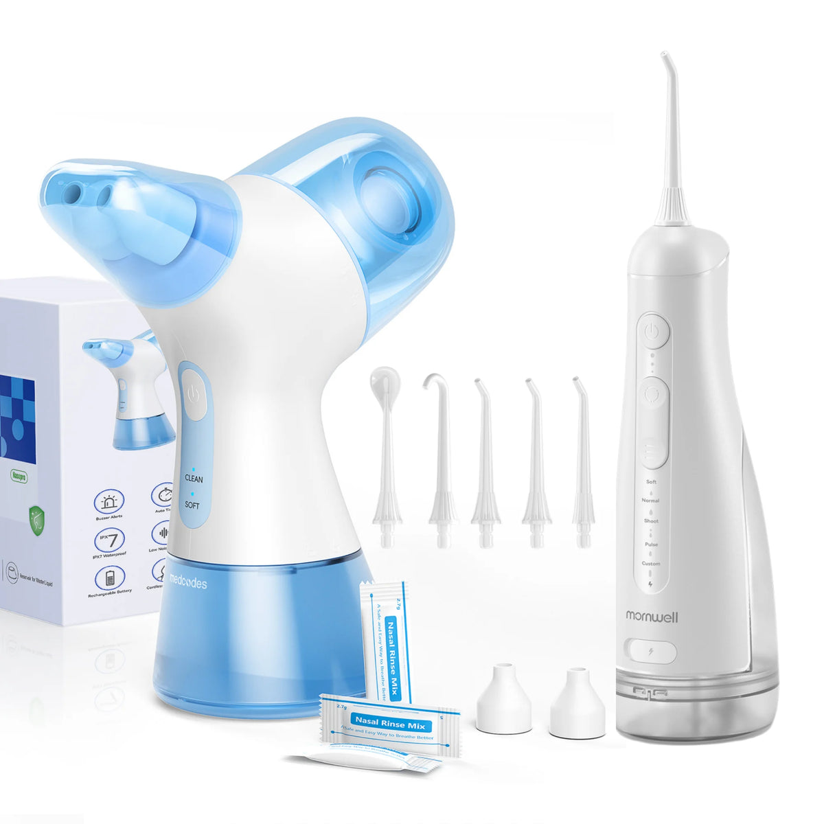 Portable Oral Irrigator and Nasal Rinse Cleaning Kit