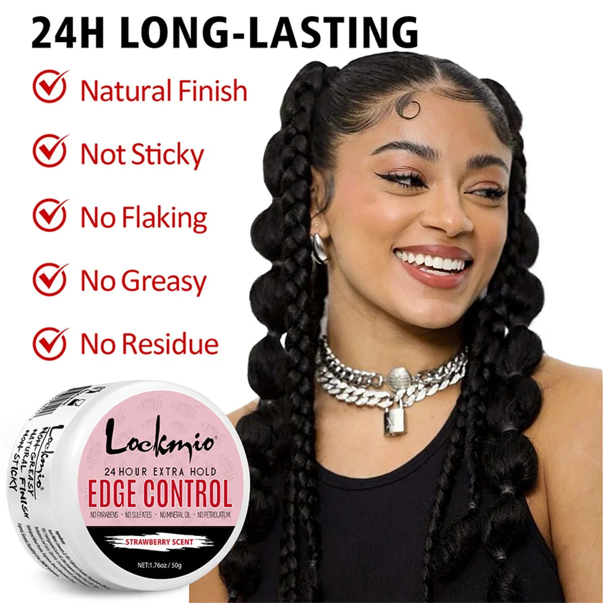 Lockmio Edge Control Hair Wax Styling Gel for Natural Hair and Wigs - 3