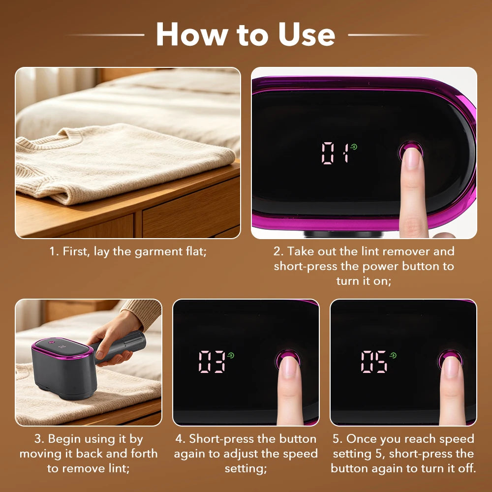 Electric Fabric Shaver and Lint Remover for Clothes and Furniture