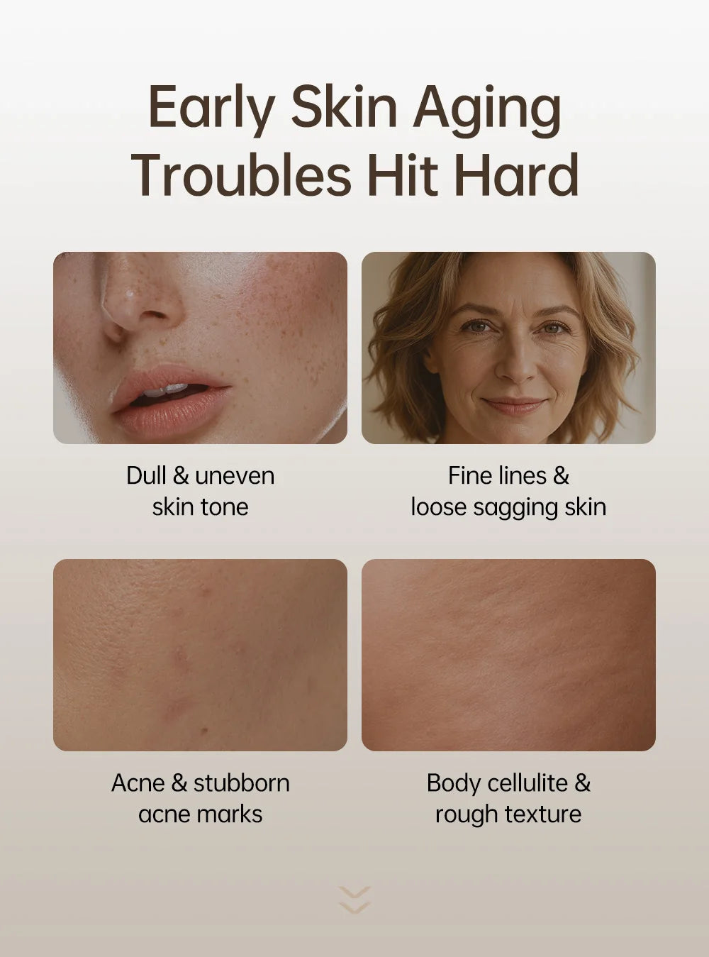 LED Facial and Body Skin Tightening and Sculpting Device