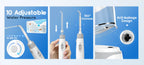 Electric Water Flosser for Teeth with 8 Nozzles and 10 Pressure Settings