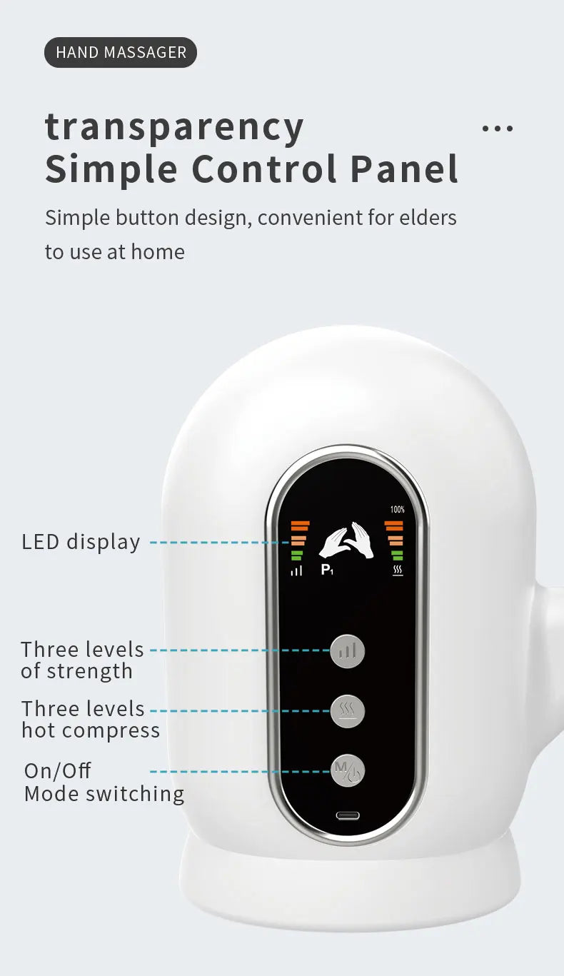 Electric Hand Massager with Heat and Compression - 13