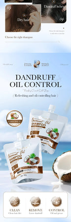 SADOER Nourishing Coconut Oil Shampoo Portable Travel Size Hair Cleanser