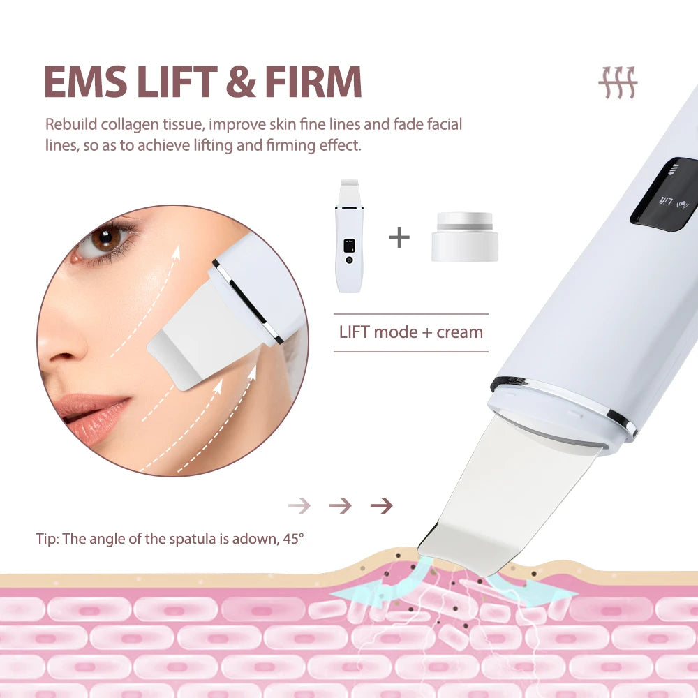 Ultrasonic Facial Skin Scrubber for Deep Pore Cleaning and Lifting - 4