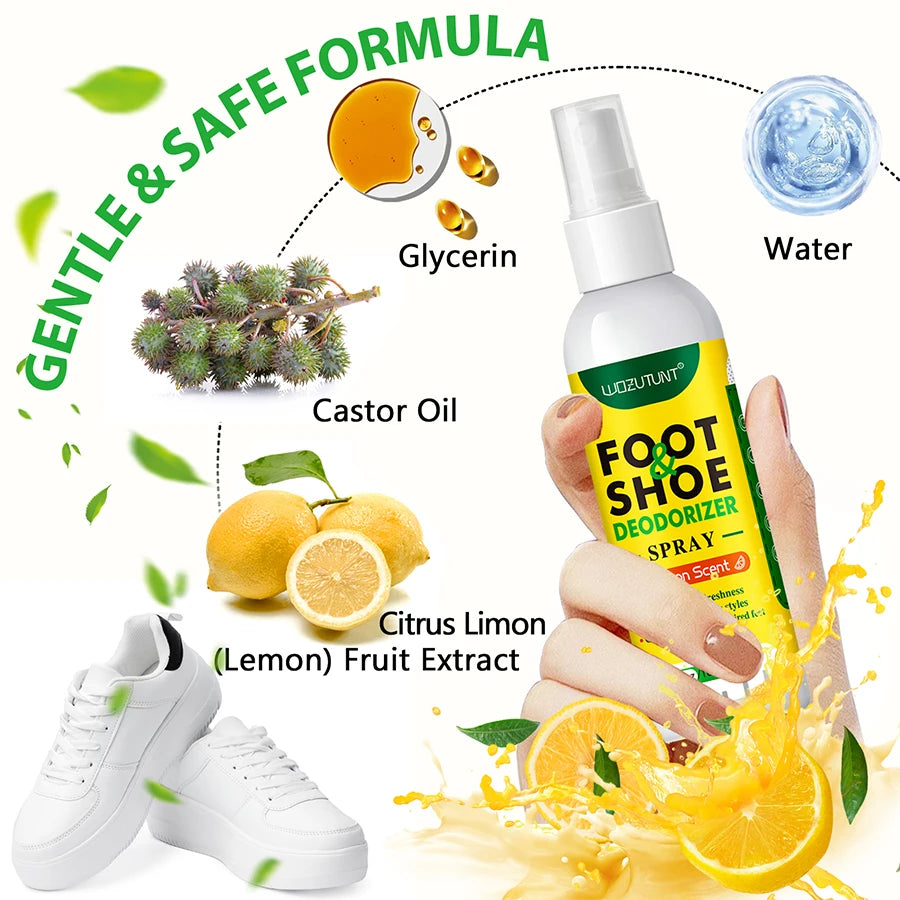 Shoe Cleaner Kit Sneaker Foam and Foot Shoe Deodorizer Spray Set
