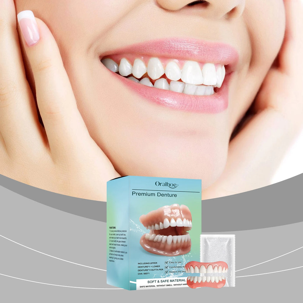 Temporary Cosmetic Denture Set for Smile Improvement