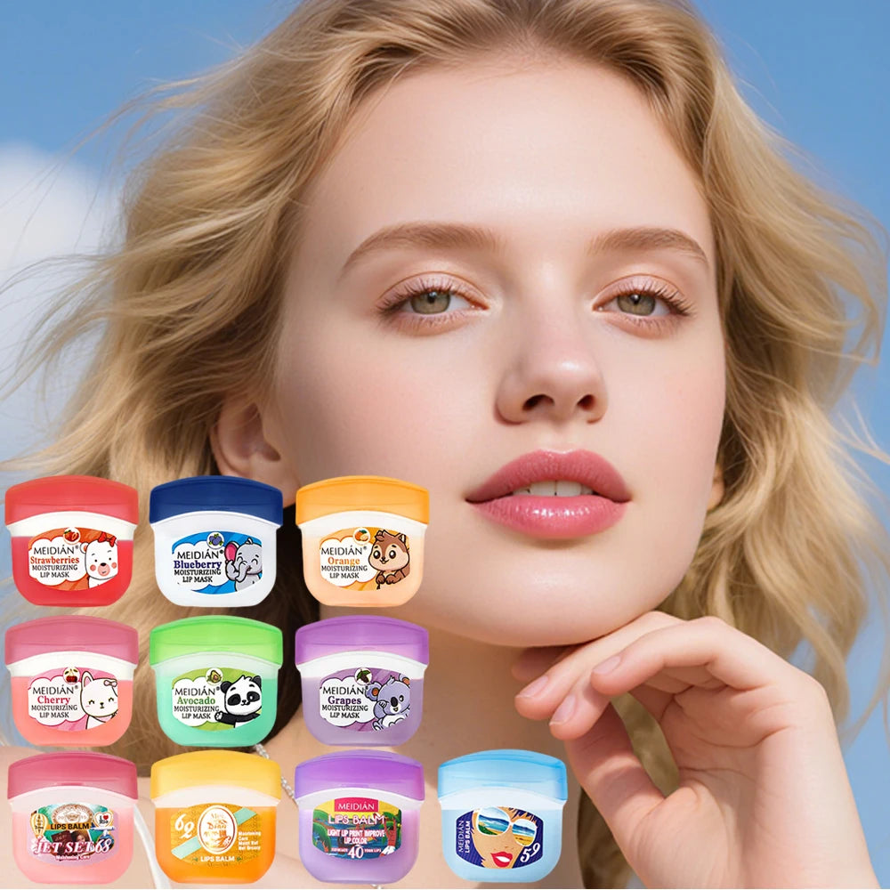 Meidian Fruity Lip Balm Set Moisturizing Lip Care Treatment