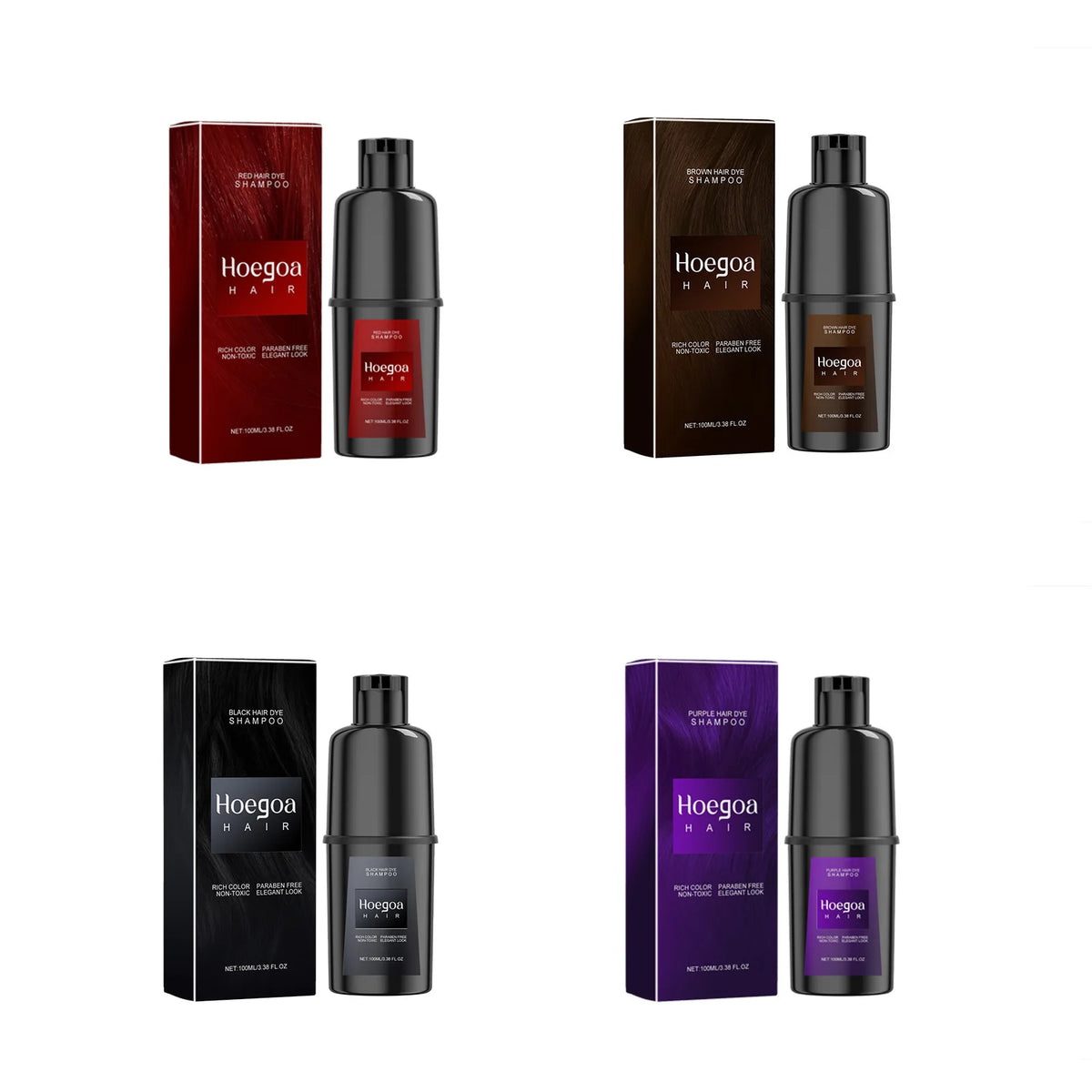 Instant Hair Color Dye Shampoo for Nourishing and Gray Coverage