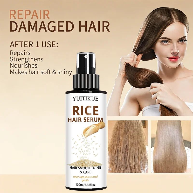 Rice Water Hair Serum Spray 100ml Leave In Conditioner - 11
