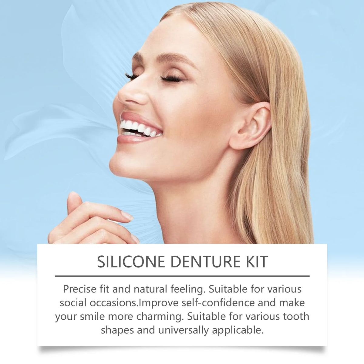 Comfortable Silicone Denture Set for Natural Smile