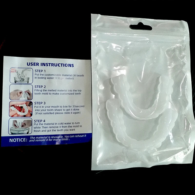 Snap On Smile Veneers Cosmetic Teeth Whitening Denture Set - 17