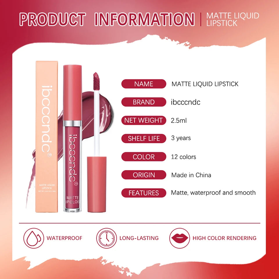 Matte Waterproof Liquid Lipstick
