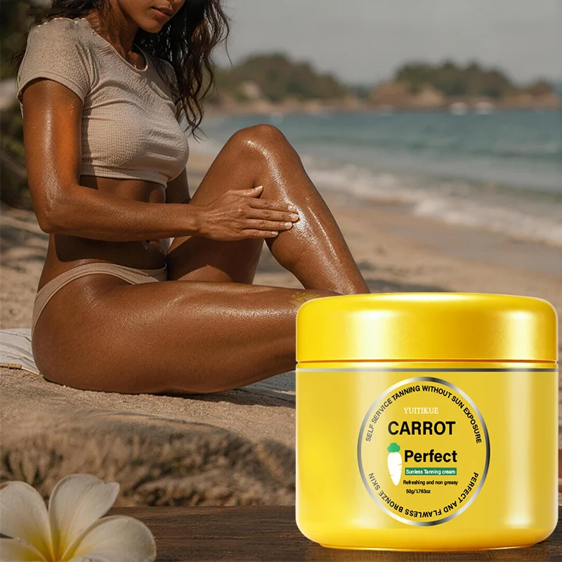 YUITIKUE Carrot Self Tanning Cream Natural Bronzing Body Lotion - 1