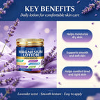YUITIKUE Lavender Magnesium Body Lotion for Dry Skin Relief 60g