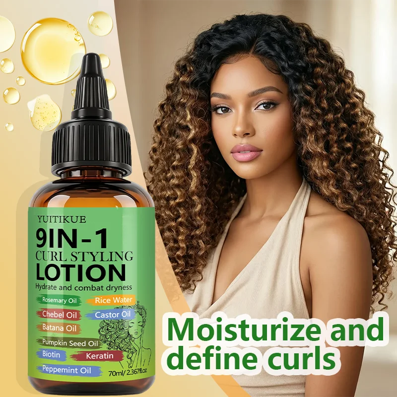 9-in-1 Curl Styling Lotion 70ml Anti-Frizz Hydrating Hair Conditioner