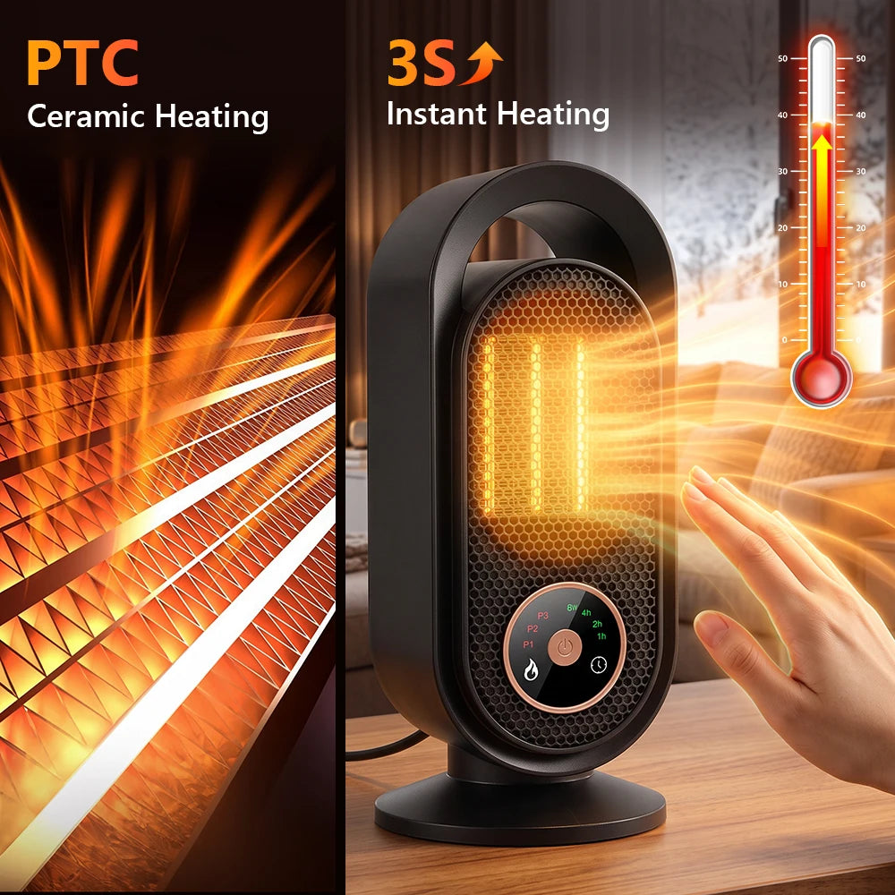 Portable PTC Ceramic Desktop Heater for Home and Office - 9