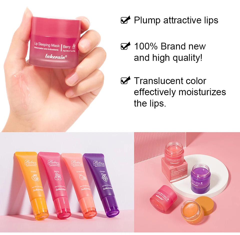 Moisturizing Lip Balm and Sleeping Mask Set